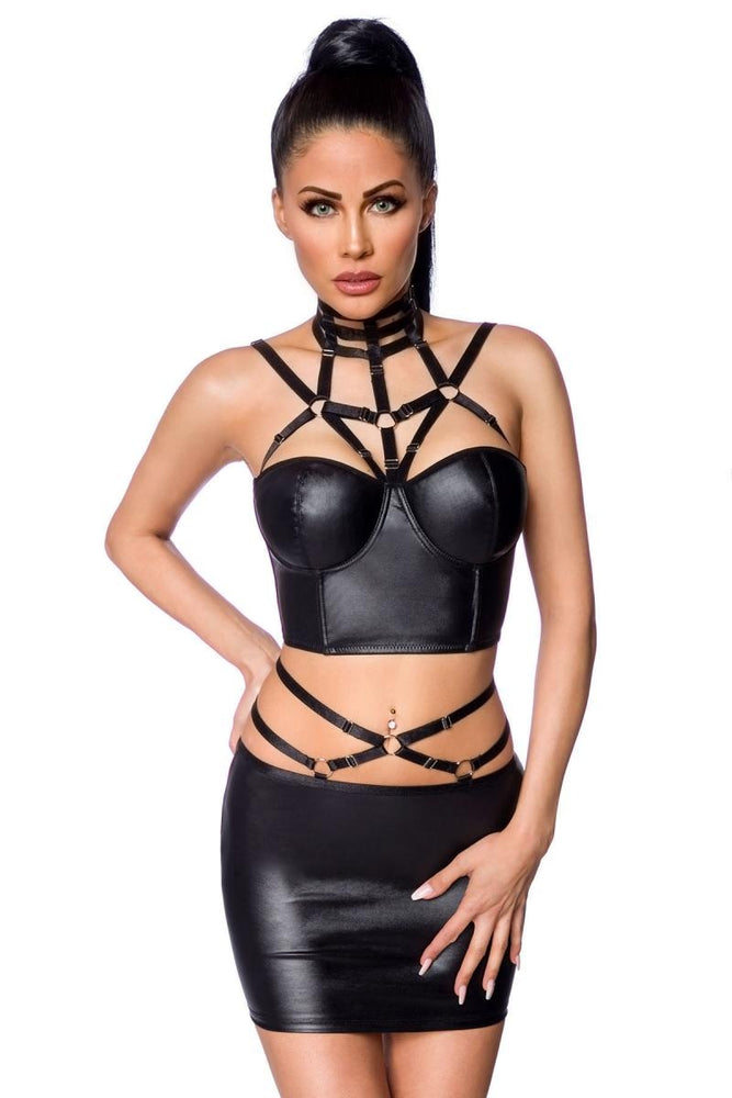 Harness-Wetlook-Set mit Rock 18263 von Saresia