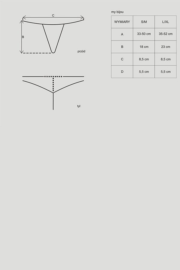 Strass-String in schwarz