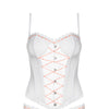 Melidia Corsage weiß-coral