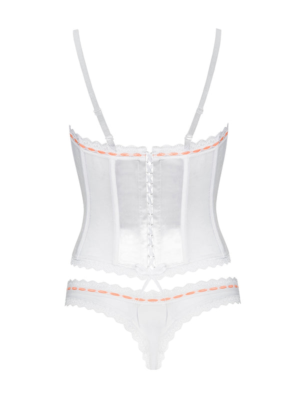 Melidia Corsage weiß-coral
