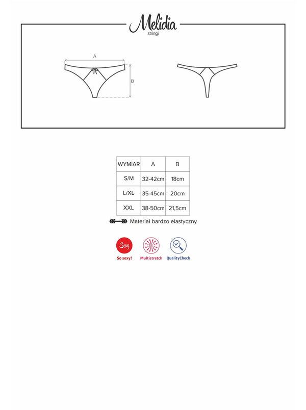 Melidia String weiß-coral