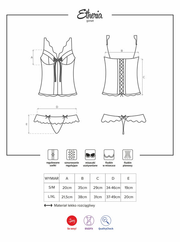 Etheria Corsage + String weiß