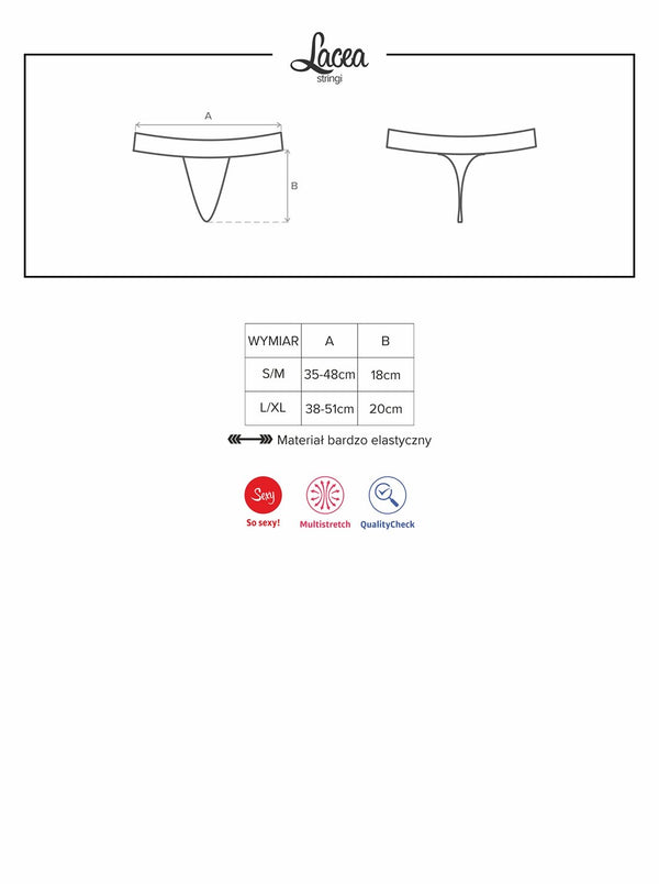 Lacea String Duopack schwarz & rot