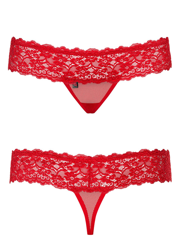 Lacea String Duopack schwarz & rot