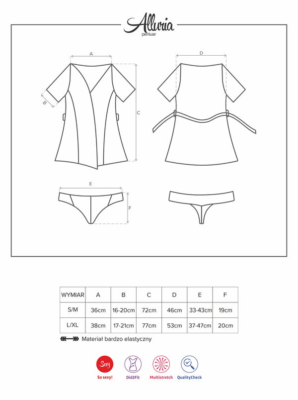 Alluria Peignoir + String