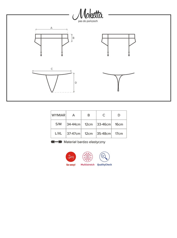 Moketta Garter Belt & Thong