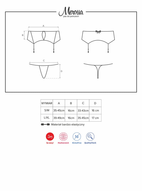 Merossa Garter Belt & Thong