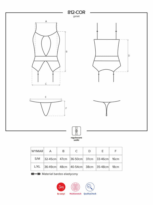812-COR-1 Corsage schwarz