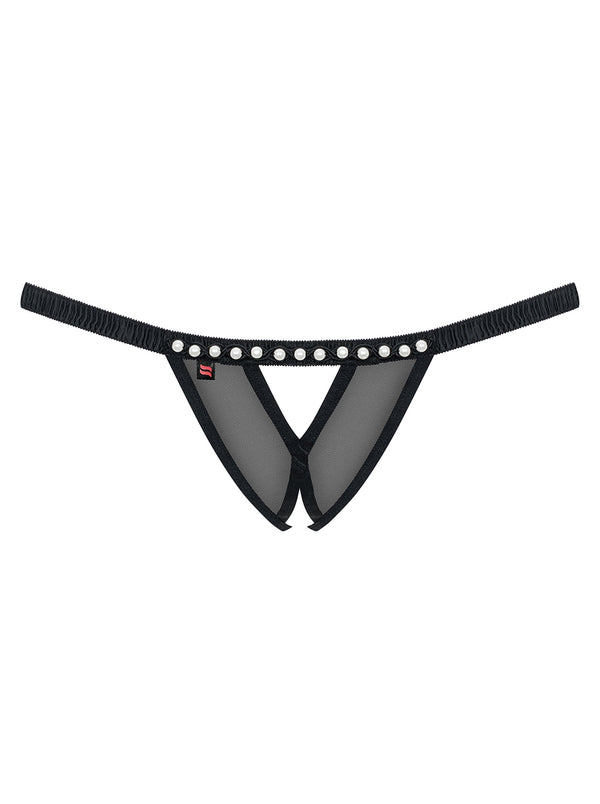 812-THC-1 Crotchless Thong schwarz