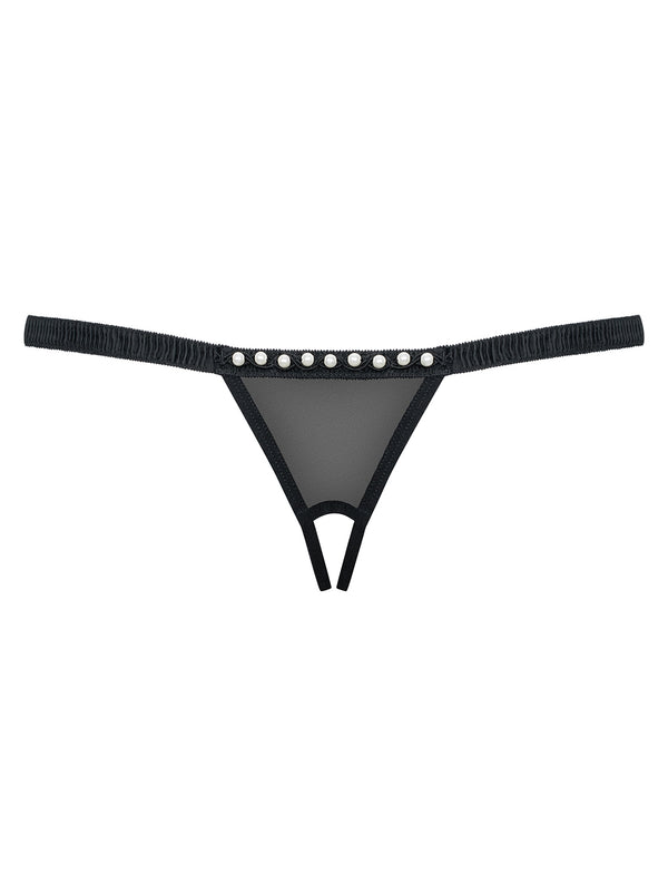 812-THC-1 Crotchless Thong schwarz