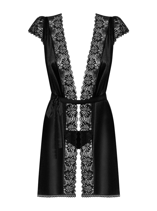 846-PEI-1 Peignoir schwarz