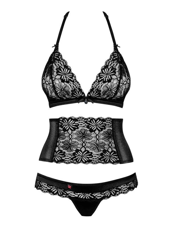846-SEG-1 Dessous Set schwarz
