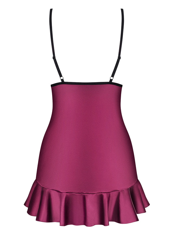 845-CHE-5 Chemise burgund