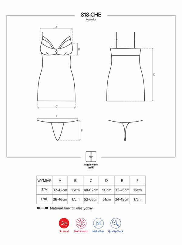 818-CHE-1 Chemise schwarz