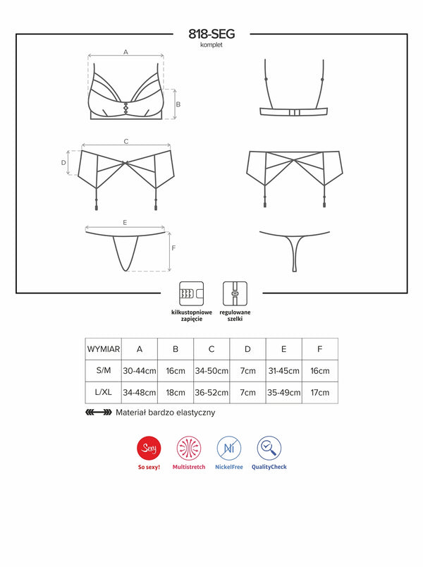 818-SEG-1 Set schwarz