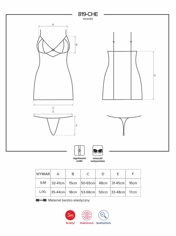 819-CHE-1 Chemise schwarz