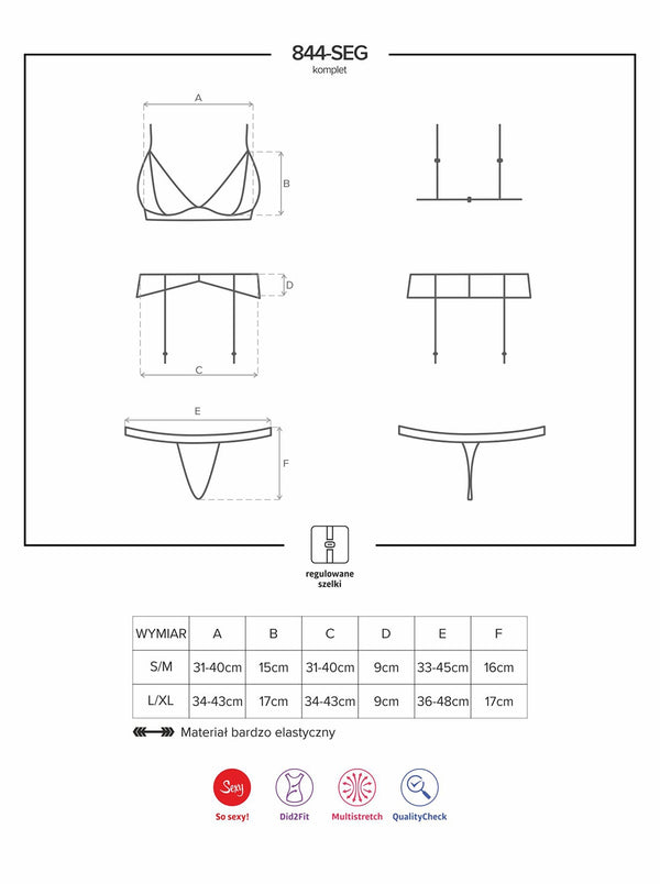 844-SEG-1 Set schwarz-saphir
