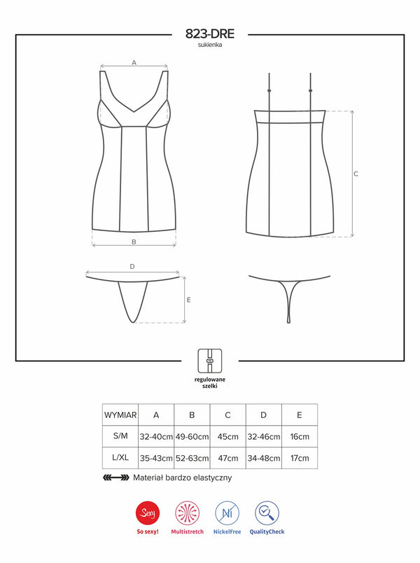 823-DRE-1 Dress schwarz