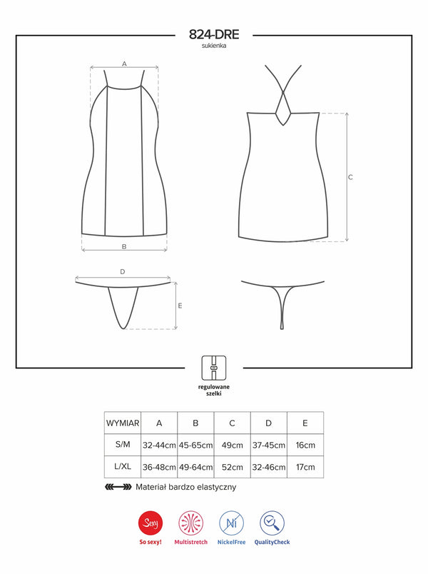 824-DRE-1 Dress schwarz