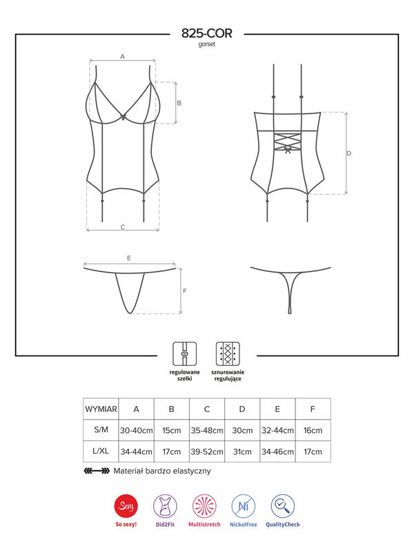 825-COR-6 Corsage dunkelblau
