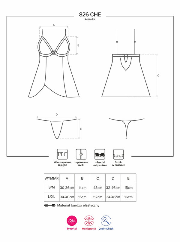 826-CHE-1 Chemise schwarz