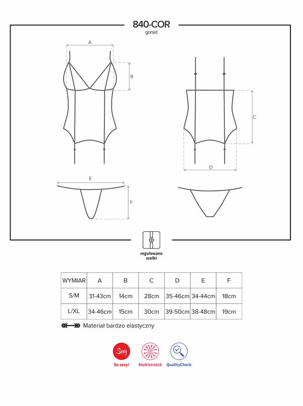 840-COR-1 Corsage schwarz