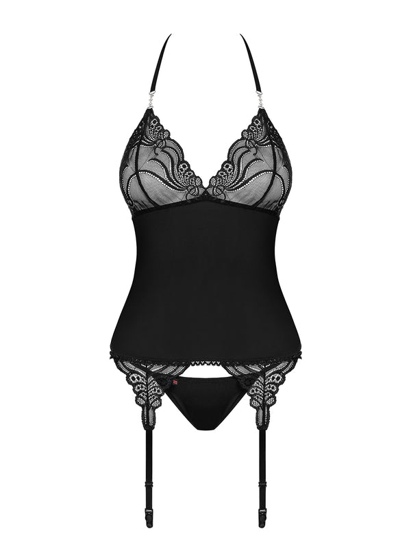828-COR-1 Corsage schwarz