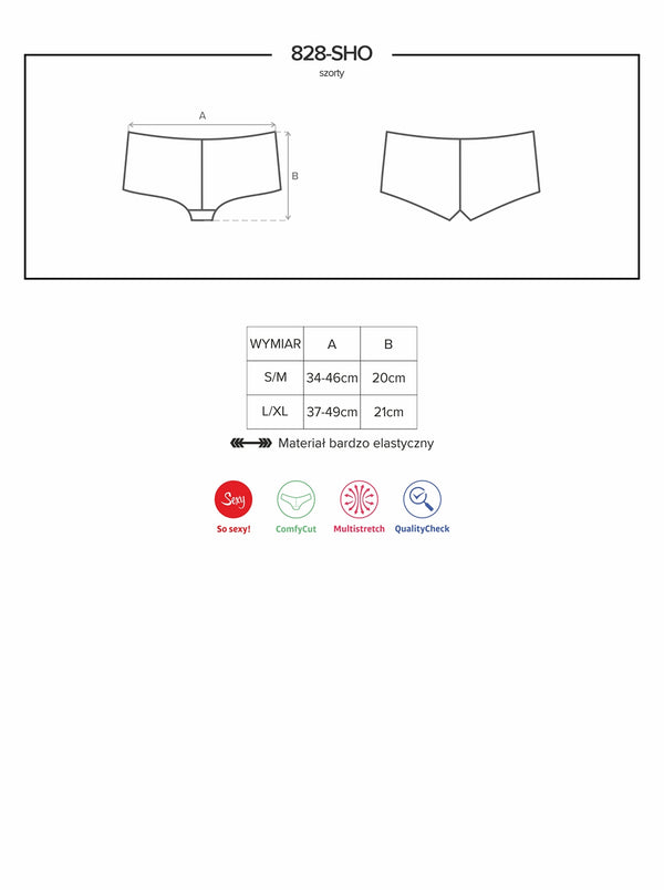 828-SHO-1 Shorties schwarz
