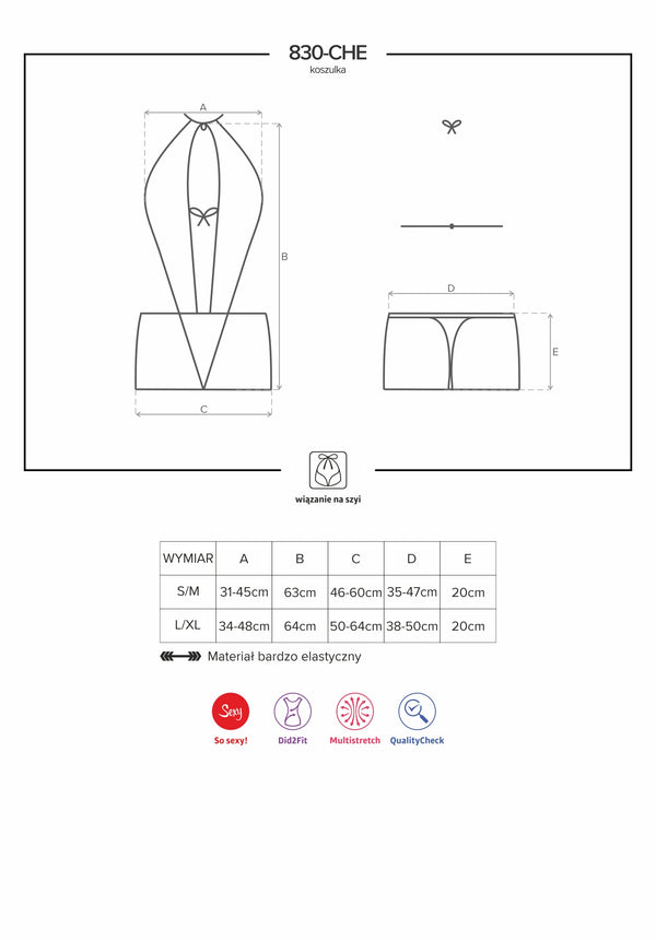 830-CHE-1 Chemise schwarz