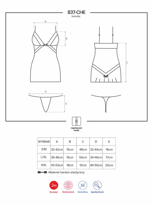 837-CHE-1 Chemise schwarz