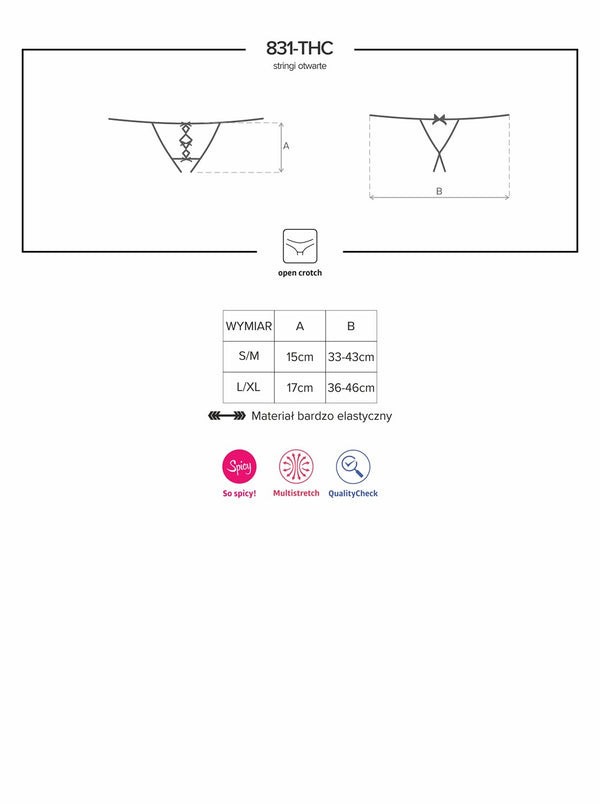 831-THC-1 String ouvert schwarz