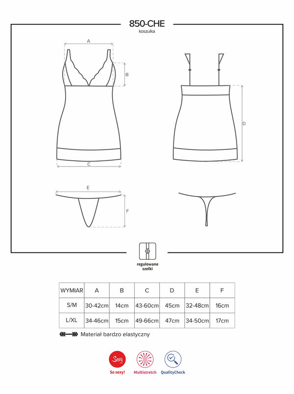 850-CHE-6 Chemise schwarz-blau