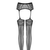 Garter Stockings "S225" in schwarz