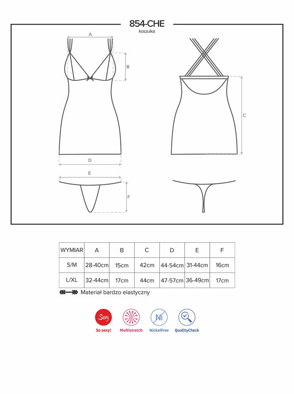 854-CHE-1 Chemise schwarz