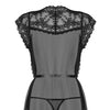 854-PEI-1 Peignoir schwarz