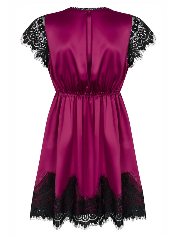 861-PEI-5 Peignoir fuchsia
