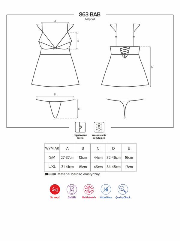 863-BAB-3 Babydoll rot