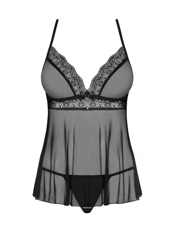 864-BAB-1 Babydoll schwarz