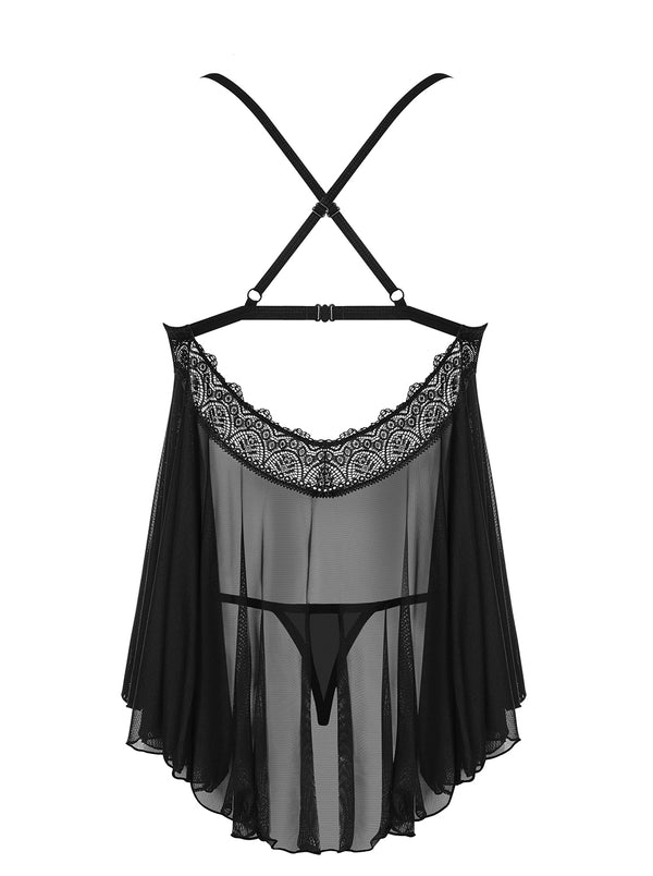 864-BAB-1 Babydoll schwarz