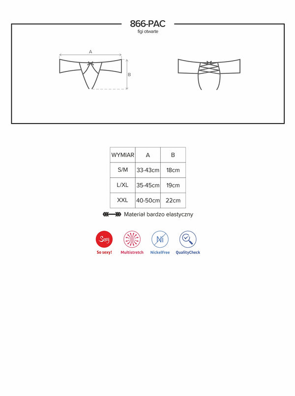 866-PAC-1 Panties ouvert schwarz