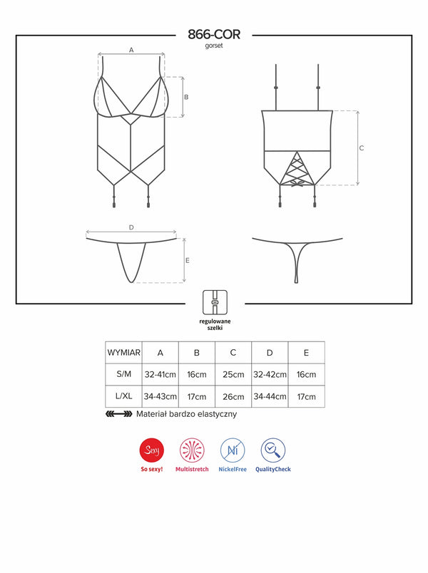 866-COR-1 Corsage schwarz