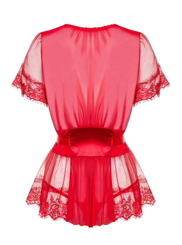 870-PEI-3 Peignoir rot