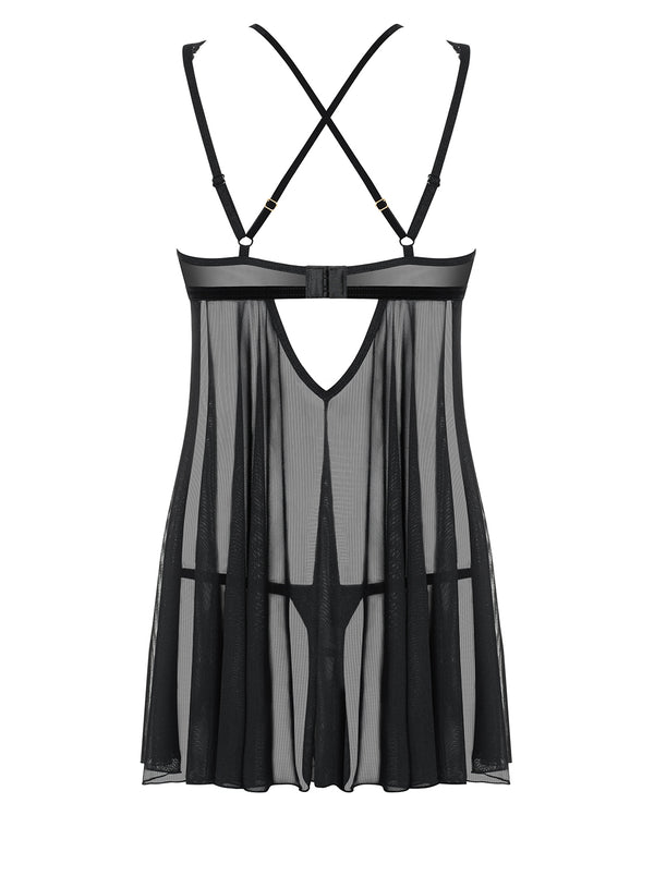 873-BAB-1 Babydoll schwarz