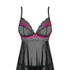Tulia Babydoll schwarz-pink