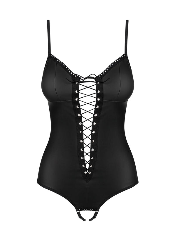 Redella Crotchless Teddy schwarz
