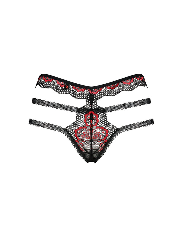 Megies Panties schwarz-rot