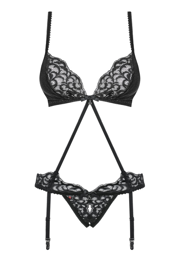 Laluna Crotchless Teddy schwarz