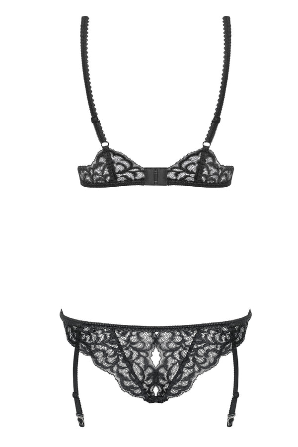 Laluna Crotchless Teddy schwarz