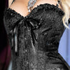 Brokat-Corsage CR4320 schwarz