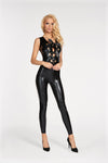 schwarzes Wetlook Catsuit CS022 von 7-Heaven